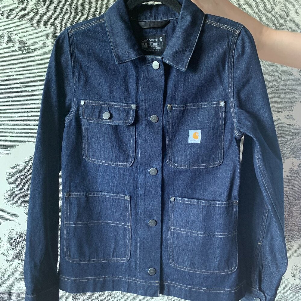 Carhartt Women's Plus Denim Relaxed Fit Chore Coat S